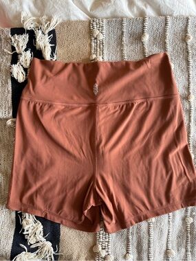 FP Movement by Free People High-Waist Rust Bike Shorts